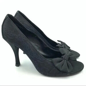 Alfani heels Callista size 7.5 black lace floral